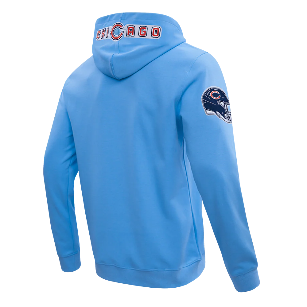 NFL CHICAGO BEARS CLASSIC CHENILLE MEN'S PULLOVER HOODIE (UNIVERSITY BLUE) - Image 7