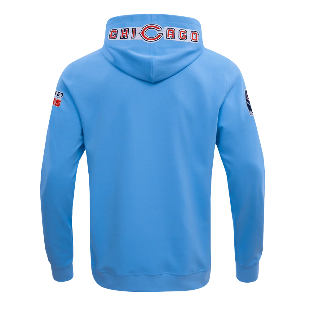 NFL CHICAGO BEARS CLASSIC CHENILLE MEN'S PULLOVER HOODIE (UNIVERSITY BLUE) - Image 8