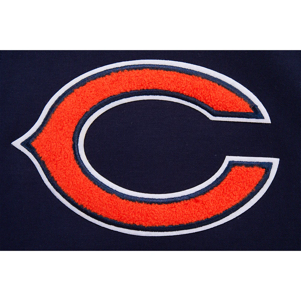 NFL CHICAGO BEARS CLASSIC CHENILLE MEN'S FULL ZIP HOODIE  (MIDNIGHT NAVY) - Image 11