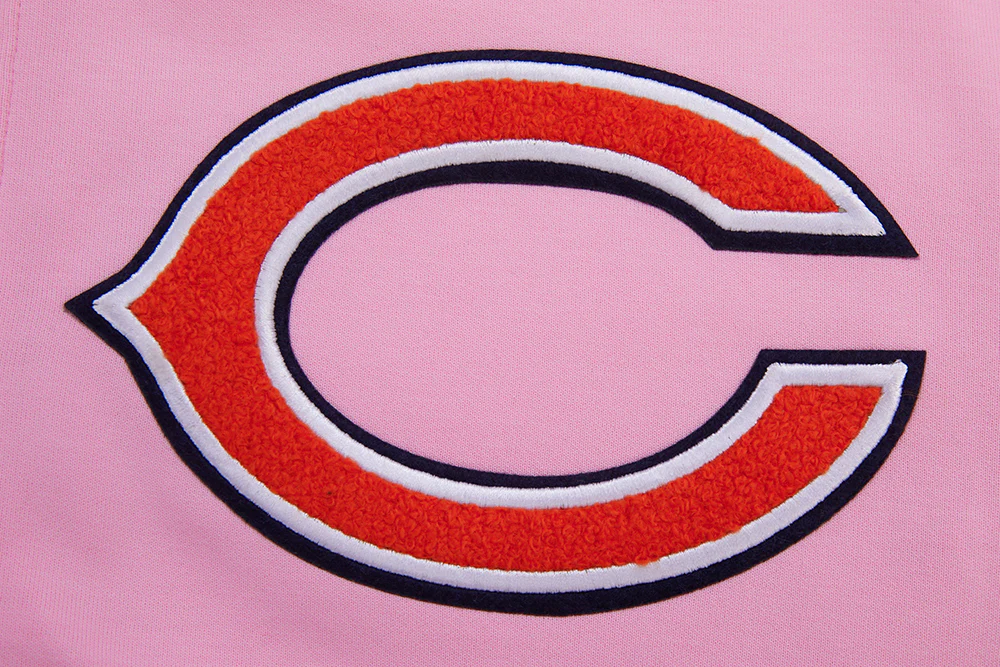 NFL CHICAGO BEARS CLASSIC CHENILLE MEN'S FULL ZIP HOODIE (PINK) - Image 7