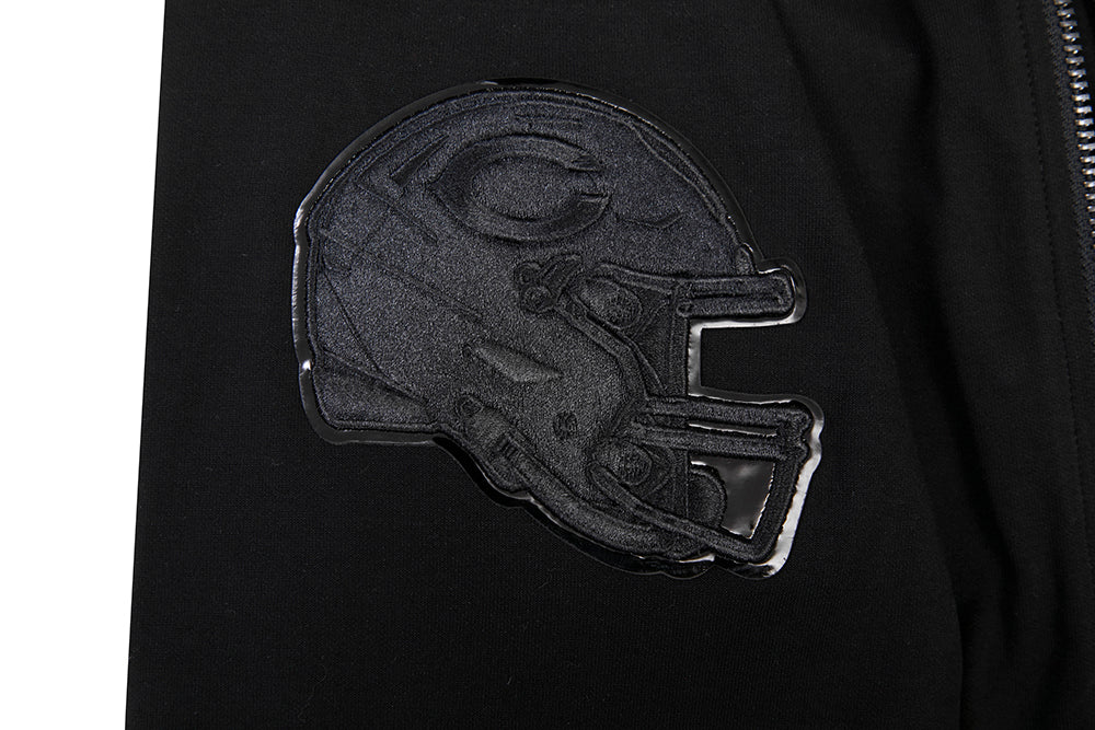 NFL CHICAGO BEARS TRIPLE BLACK FULL ZIP HOODIE (TRIPLE BLACK) - Image 10