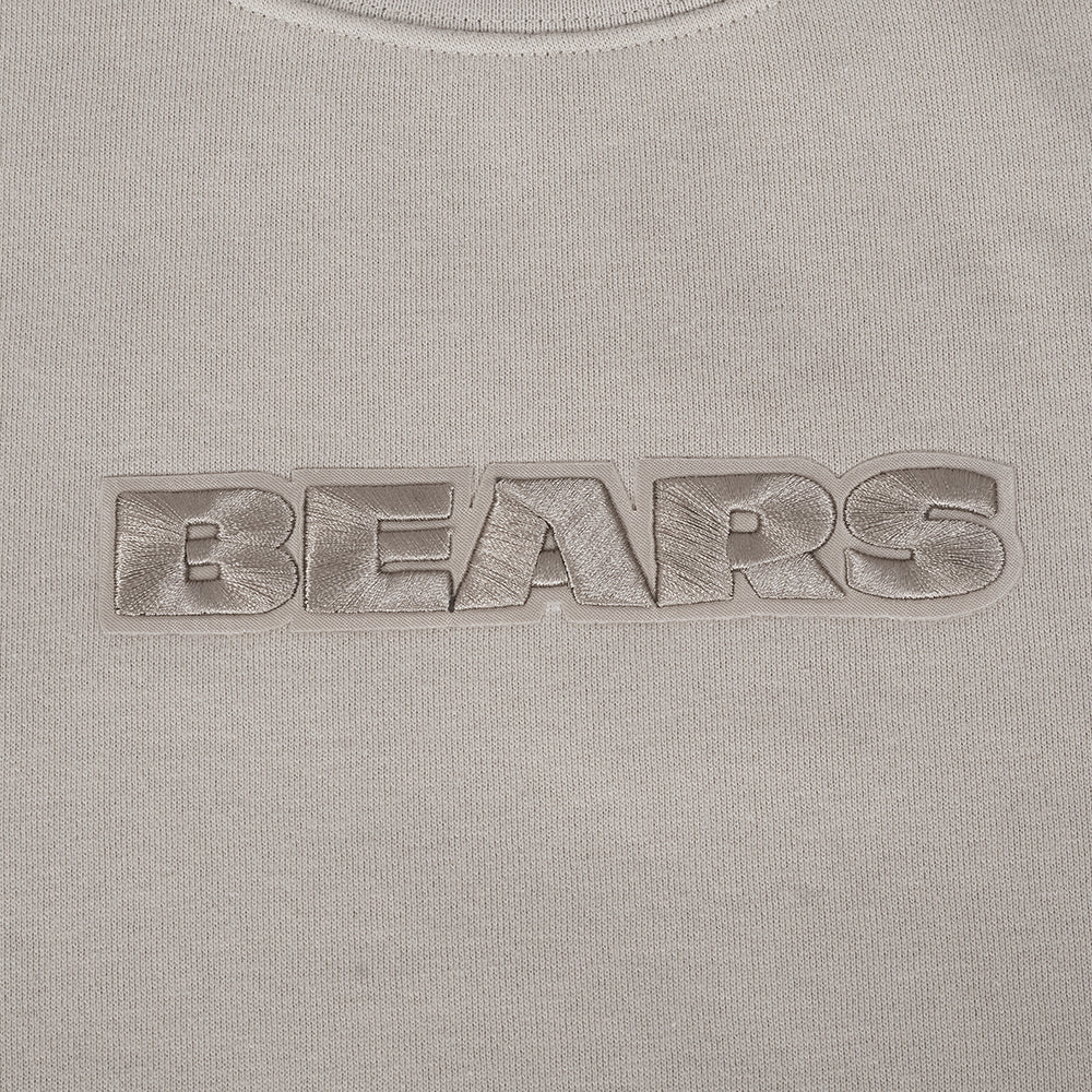 NFL CHICAGO BEARS WINGSPAN MEN'S DROP SHOULDER FLEECE CREWNECK (TAUPE) - Image 7