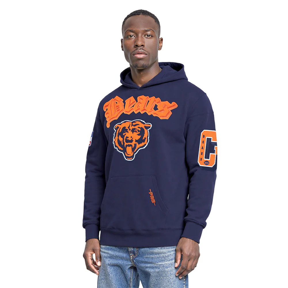 NFL CHICAGO BEARS BEST OF MEN'S DROP SHOULDER FLC PO HOODIE (MIDNIGHT NAVY) - Image 11