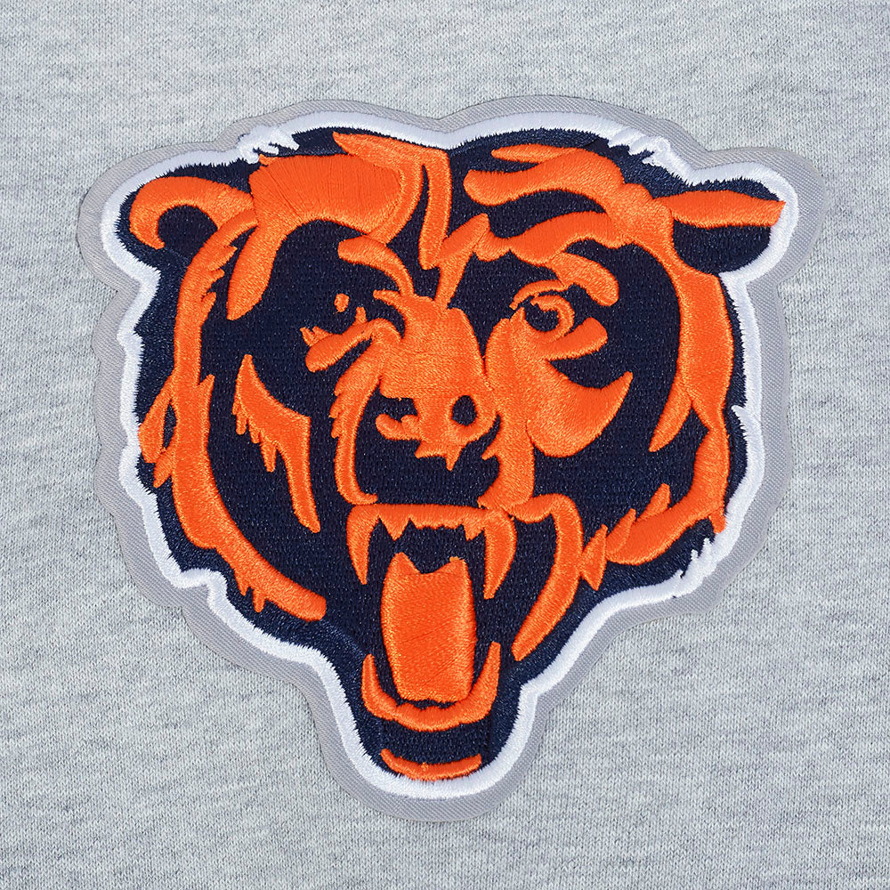 NFL CHICAGO BEARS TEAM BADGE MEN'S RIB FLC PO HOODIE (HEATHER GREY/MIDNIGHT NAVY) - Image 8