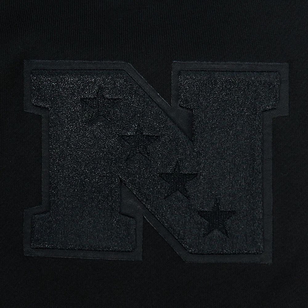NFL CHICAGO BEARS BLACKOUT MEN'S DROP SHOULDER FLC PO HOODIE (BLACK) - Image 7