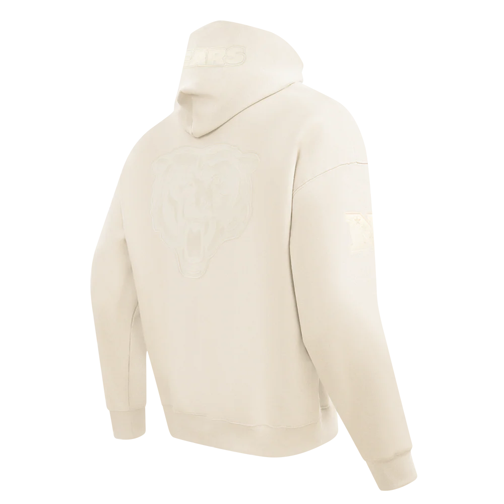 NFL CHICAGO BEARS CALEB WILLIAMS #18 NEUTRAL MEN'S DROP SHOULDER FLC (EGGSHELL) - Image 4