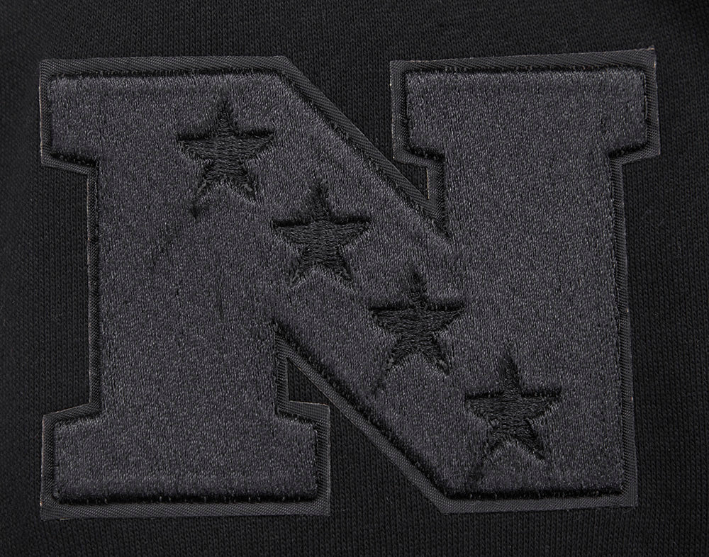 NFL CHICAGO BEARS NEUTRAL DROP SHOULDER FLEECE PULLOVER HOODIE (BLACK) - Image 7