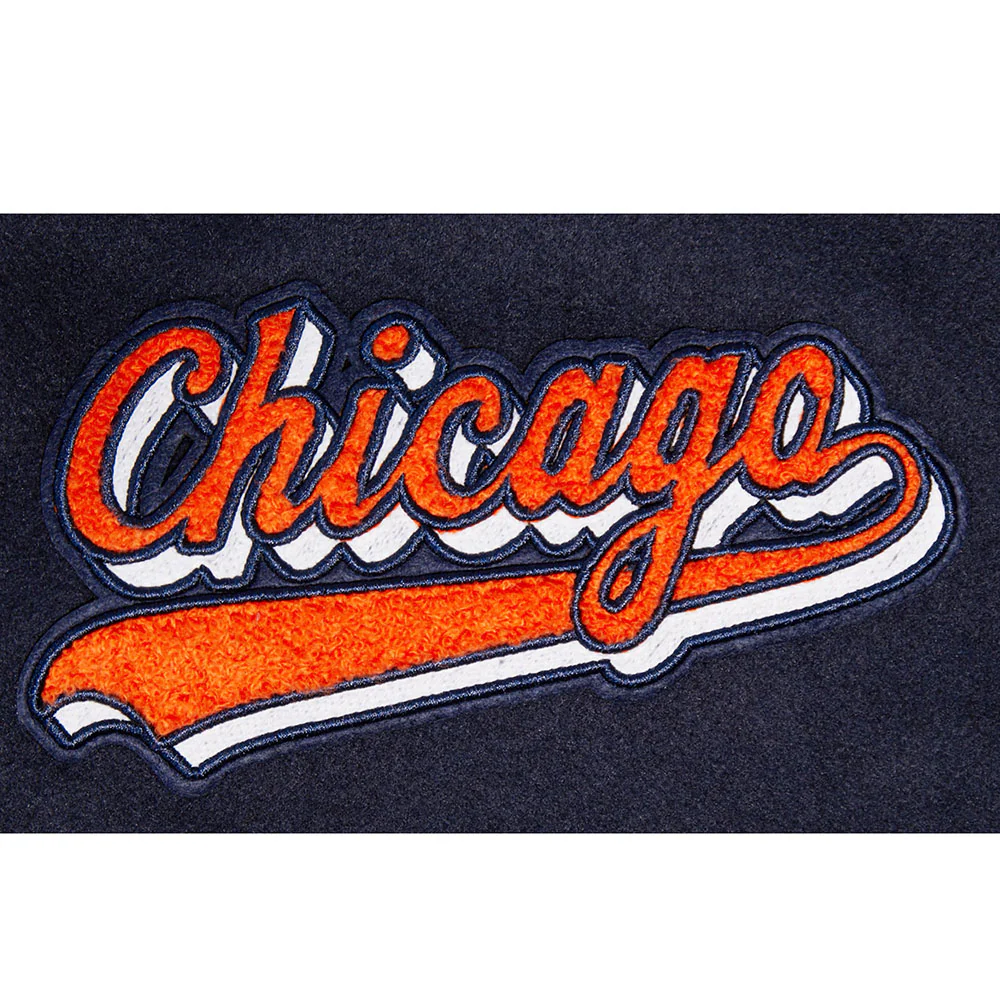 NFL CHICAGO BEARS SCRIPT TAIL MEN'S RIB WOOL VARSITY (MIDNIGHT NAVY/ORANGE/MIDNIGHT NAVY) - Image 13