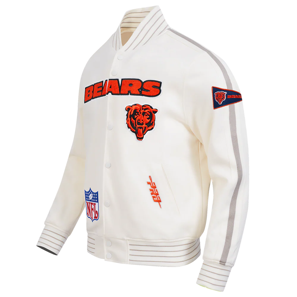 NFL CHICAGO BEARS PRO GAME DAY MEN'S RETRO JACKET (EGGSHELL/TAUPE/EGGSHELL) - Image 12