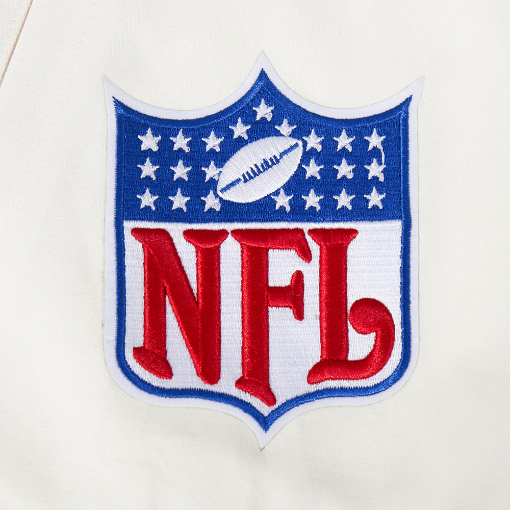 NFL CHICAGO BEARS PRO GAME DAY MEN'S RETRO JACKET (EGGSHELL/TAUPE/EGGSHELL) - Image 5