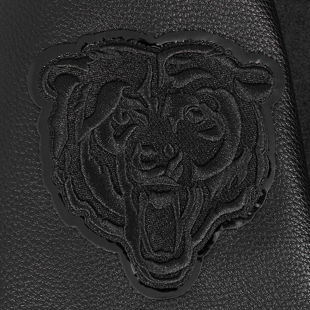 NFL CHICAGO BEARS TRIPLE BLACK LOGO MEN'S VARSITY JACKET (TRIPLE BLACK) - Image 10