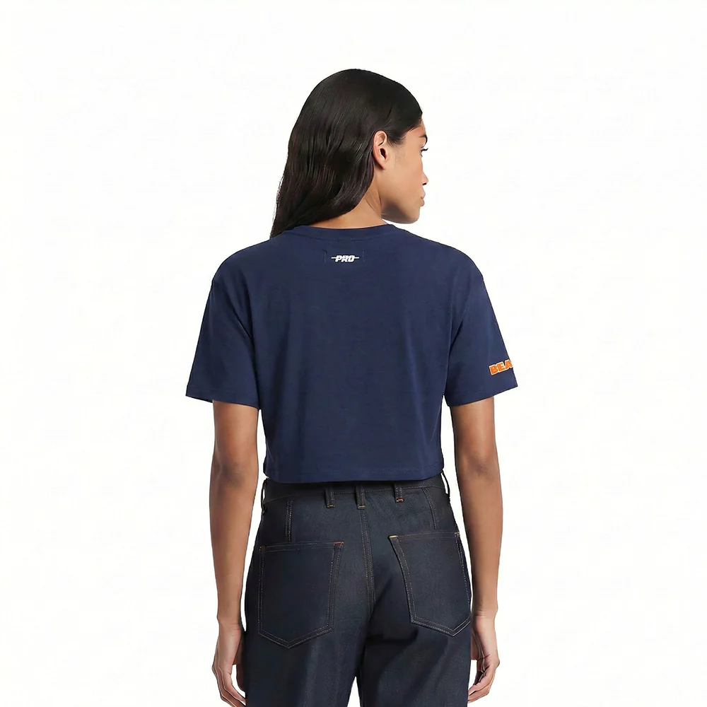 NFL CHICAGO BEARS SCRIPT TAIL WOMEN'S SJ BOXY TEE (MIDNIGHT NAVY) - Image 2