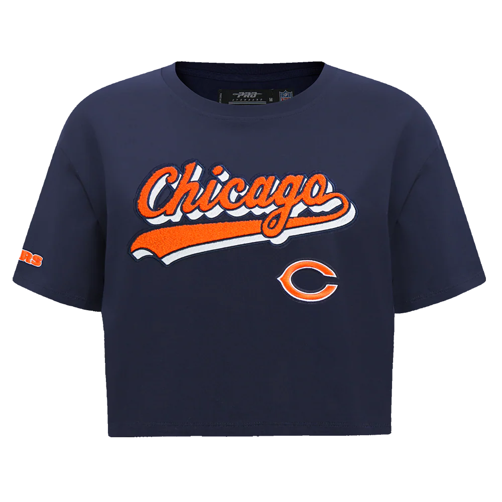 NFL CHICAGO BEARS SCRIPT TAIL WOMEN'S SJ BOXY TEE (MIDNIGHT NAVY) - Image 3