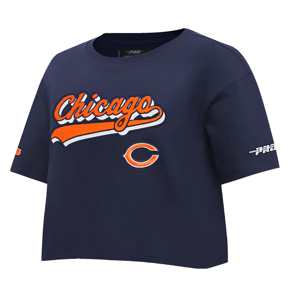 NFL CHICAGO BEARS SCRIPT TAIL WOMEN'S SJ BOXY TEE (MIDNIGHT NAVY) - Image 4