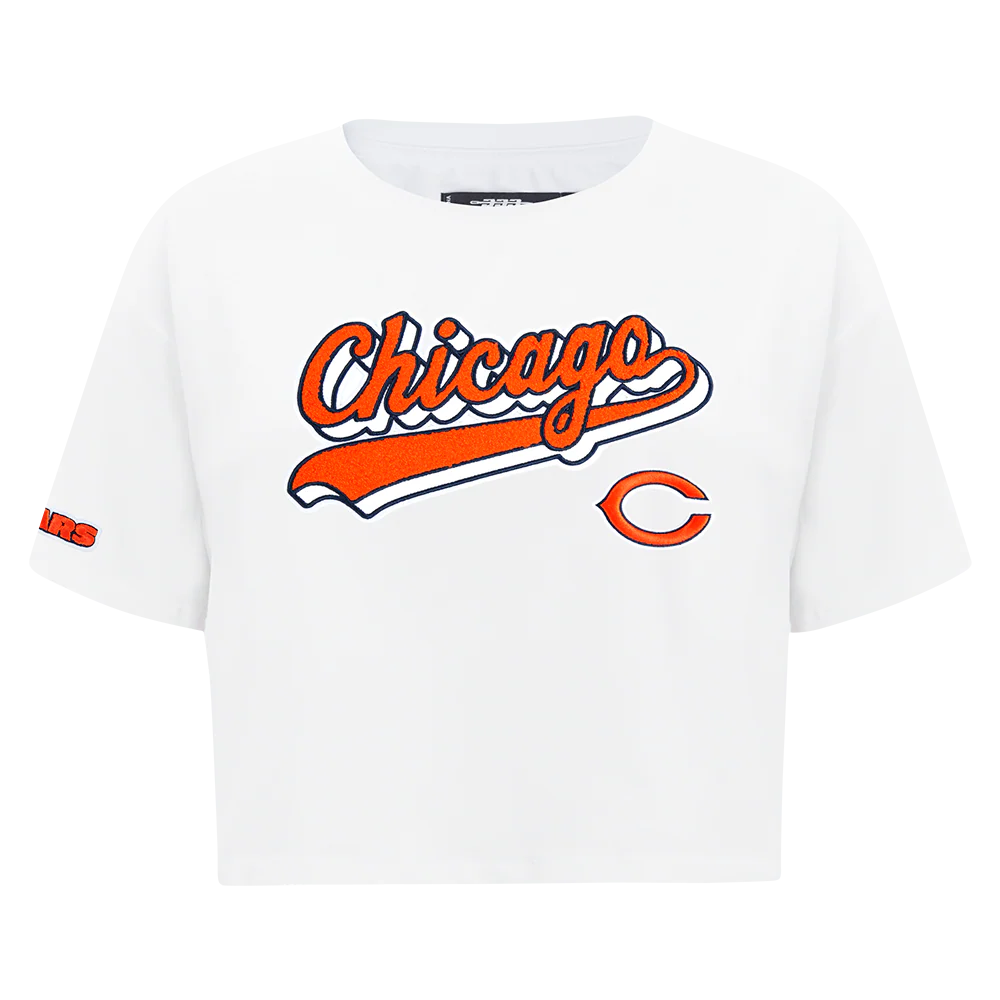NFL CHICAGO BEARS SCRIPT TAIL WOMEN'S SJ BOXY TEE (WHITE) - Image 3