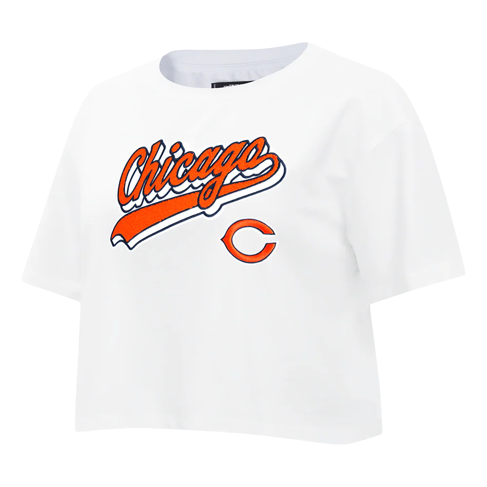 NFL CHICAGO BEARS SCRIPT TAIL WOMEN'S SJ BOXY TEE (WHITE) - Image 4