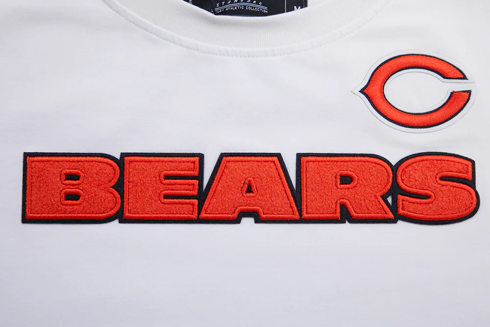 NFL CHICAGO BEARS CLASSIC SINGLE JERSEY SLIM FIT TEE (WHITE) - Image 5