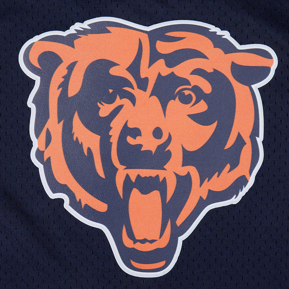 NFL CHICAGO BEARS CLASSIC BIG BOYS MESH BUTTON DOWN SHIRT (MIDNIGHT NAVY/ORANGE) - Image 18
