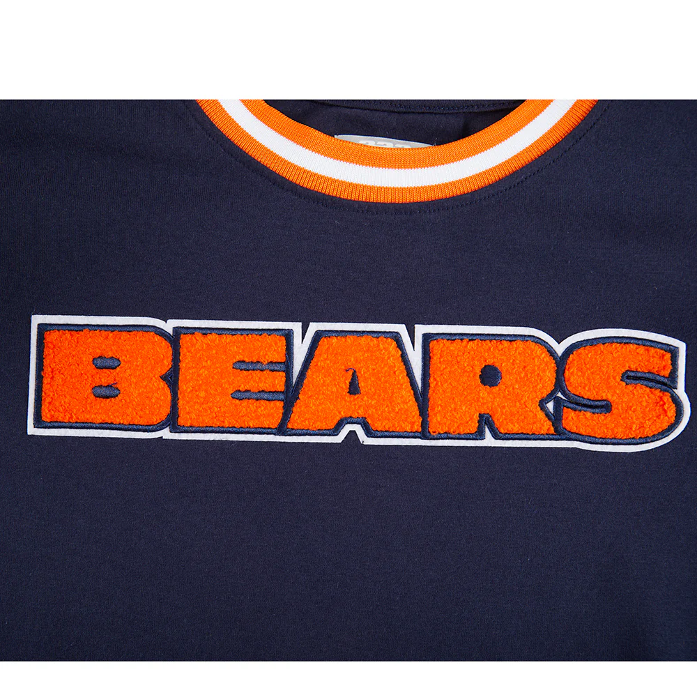 NFL CHICAGO BEARS CLASSIC BIG BOYS SHORT SLEEVE STRIPED RIB TEE (MIDNIGHT NAVY/ORANGE) - Image 15