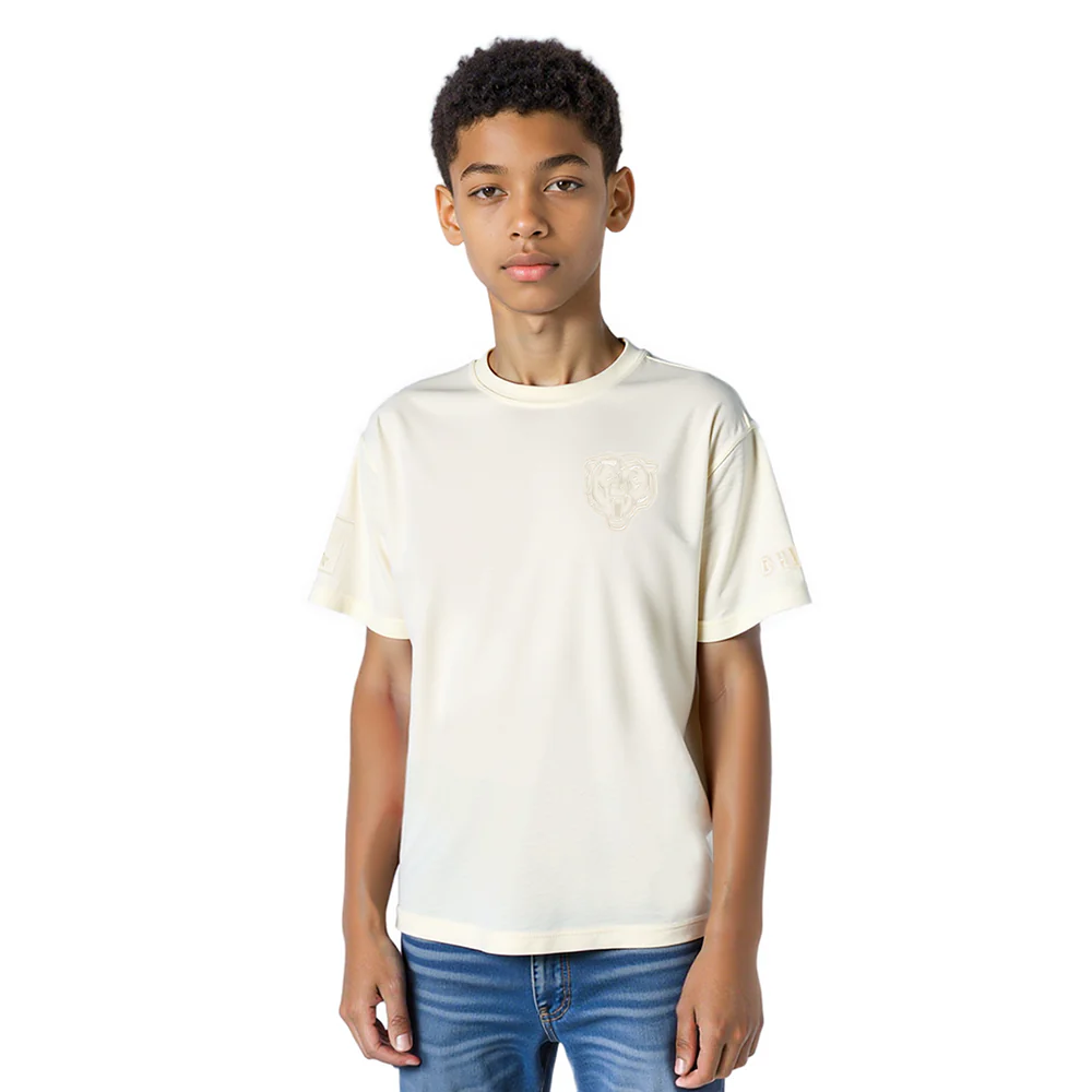 NFL CHICAGO BEARS NEUTRAL BIG BOYS SHORT SLEEVE TEE (EGGSHELL)