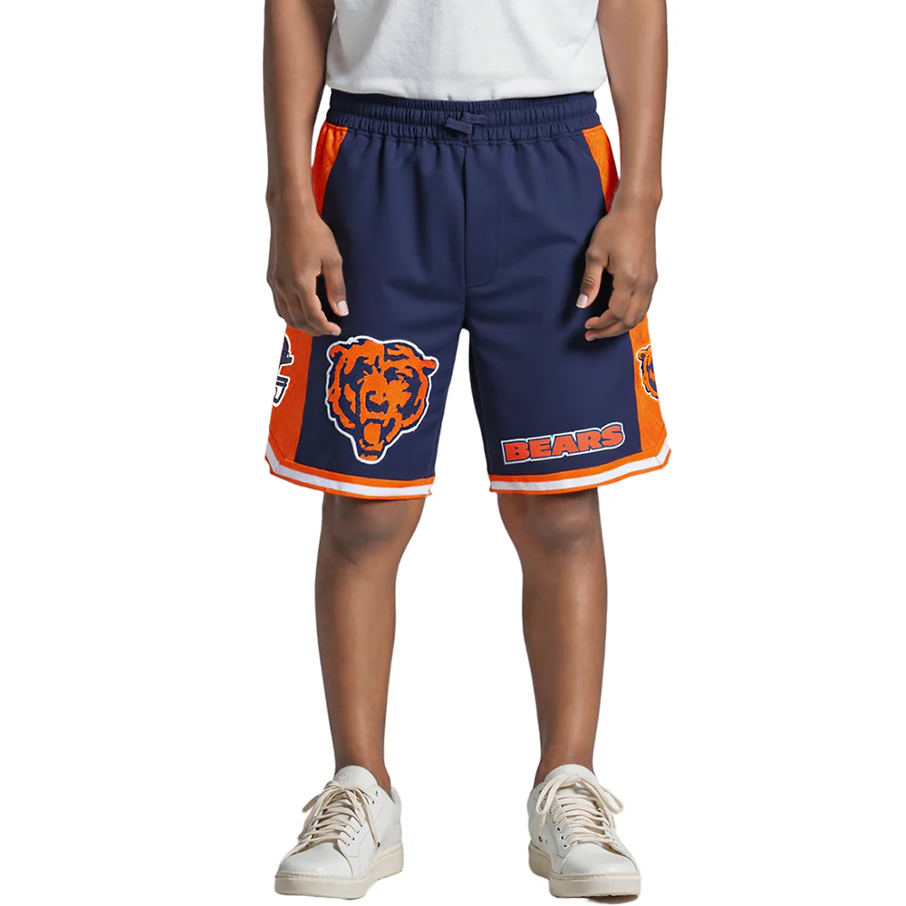 NFL CHICAGO BEARS CLASSIC BIG BOYS FLEECE 2.0 SHORT (MIDNIGHT NAVY/ORANGE)