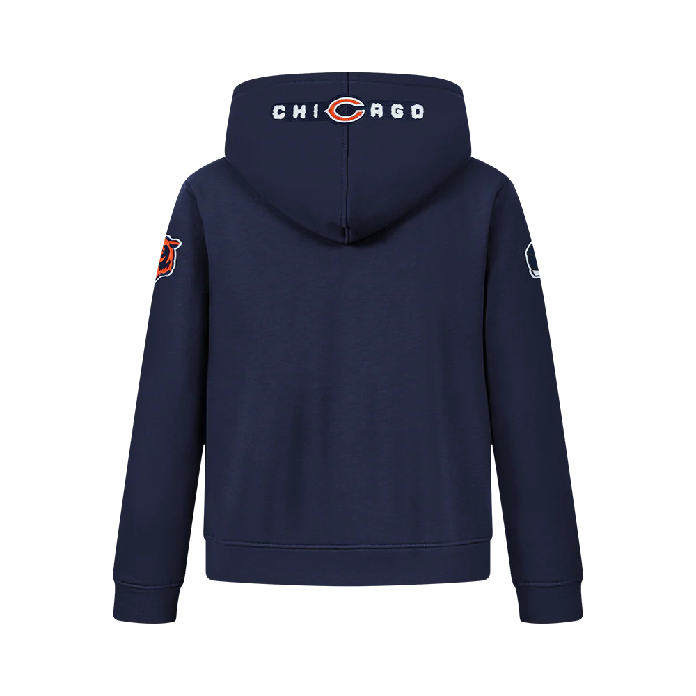 NFL CHICAGO BEARS CLASSIC BIG BOY'S FLC FZ PO HOODIE (MIDNIGHT NAVY) - Image 3