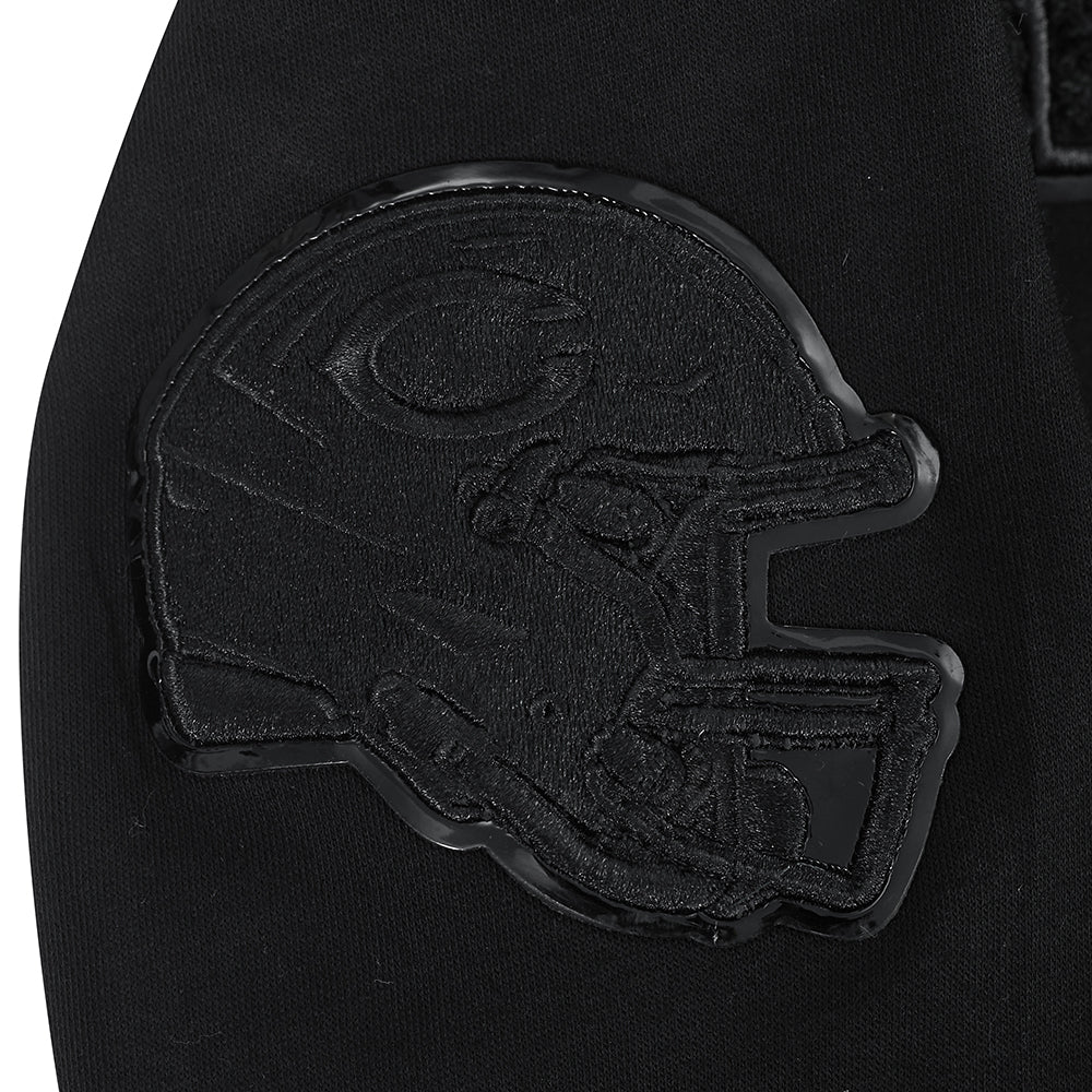 NFL CHICAGO BEARS TRIPLE BLACK BIG BOYS FLEECE PULLOVER HOODIE (BLACK) - Image 7