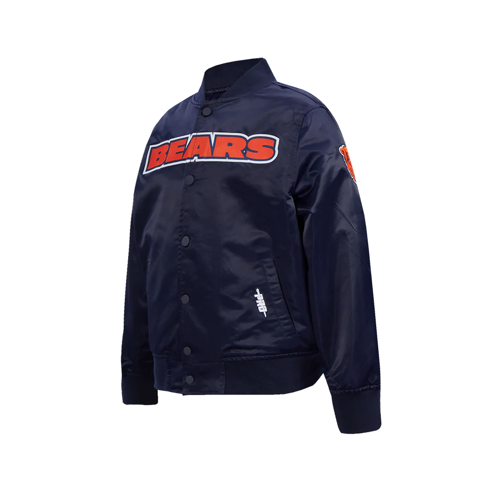 NFL CHICAGO BEARS CLASSIC BIG BOYS SATIN JACKET (MIDNIGHT NAVY)