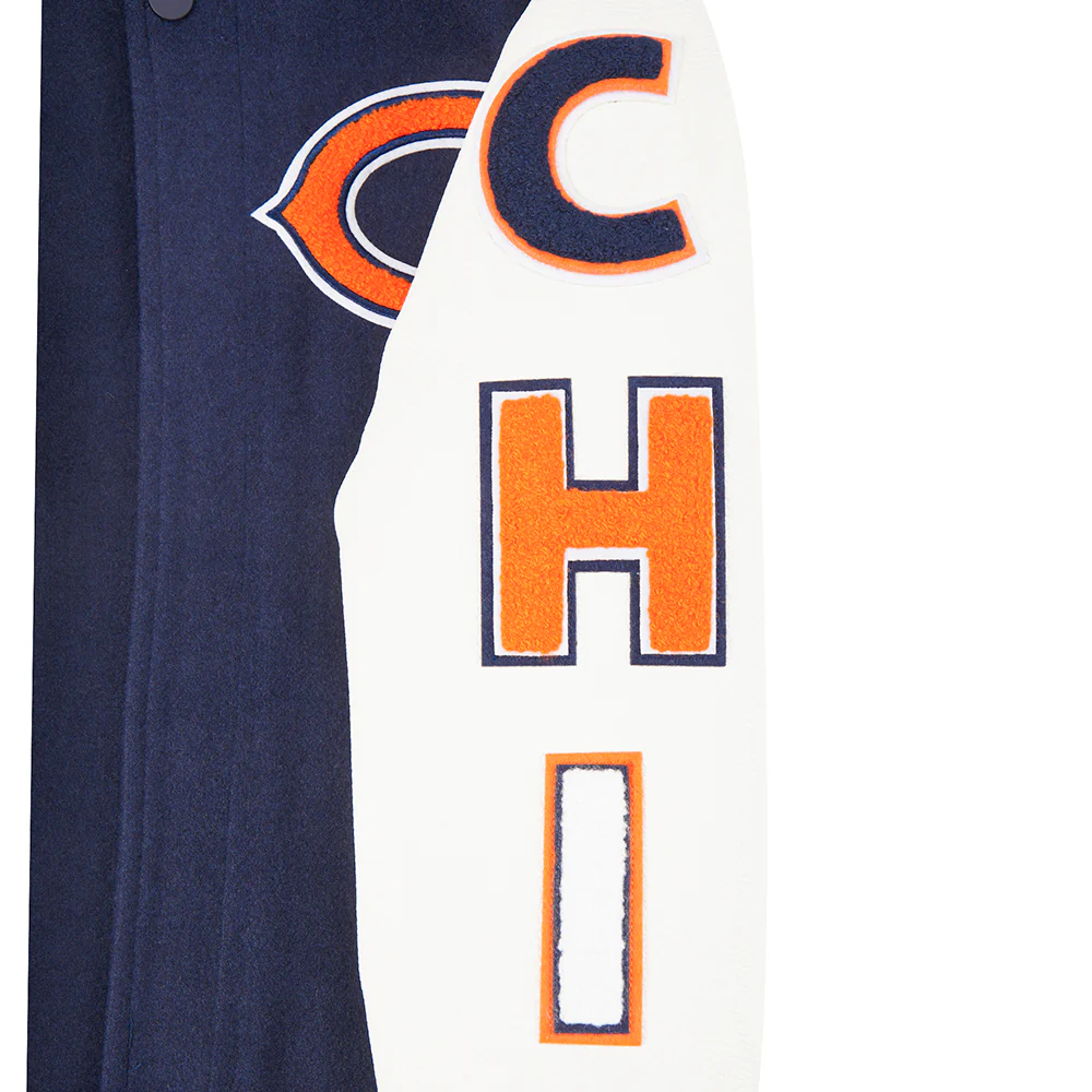 NFL CHICAGO BEARS CLASSIC BIG BOYS WOOL VARSITY JACKET (MIDNIGHT NAVY/WHITE) - Image 16