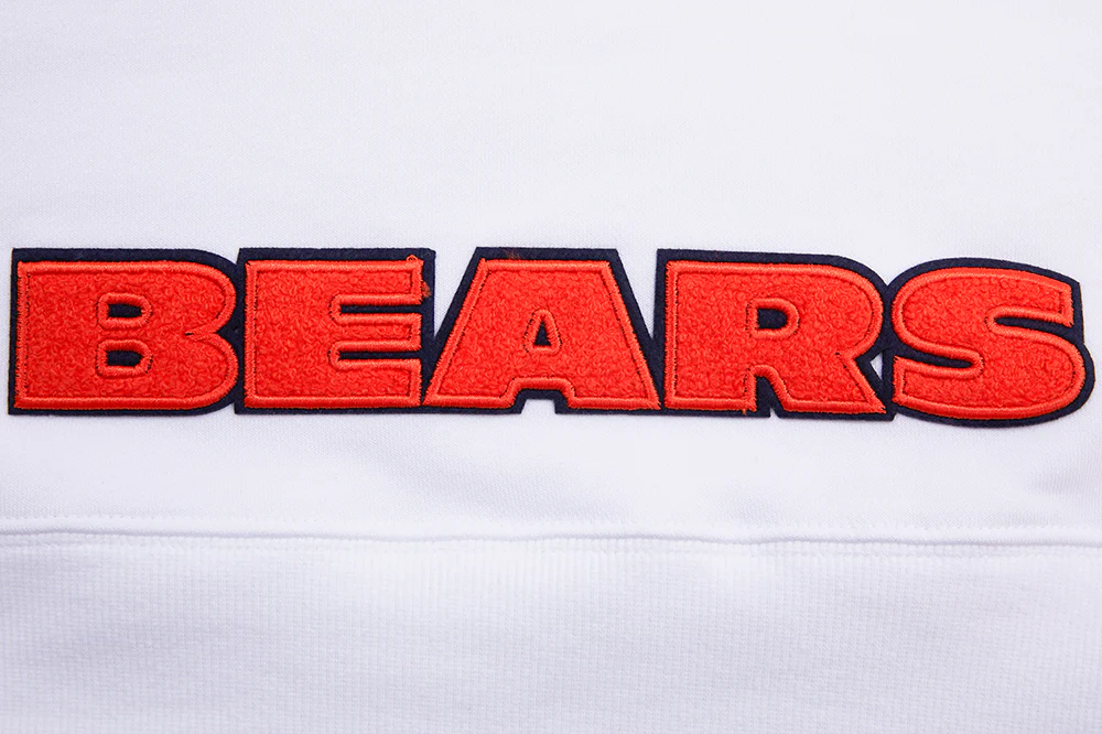 NFL CHICAGO BEARS CLASSIC FLEECE CROPPED PULLOVER HOODIE (WHITE) - Image 5