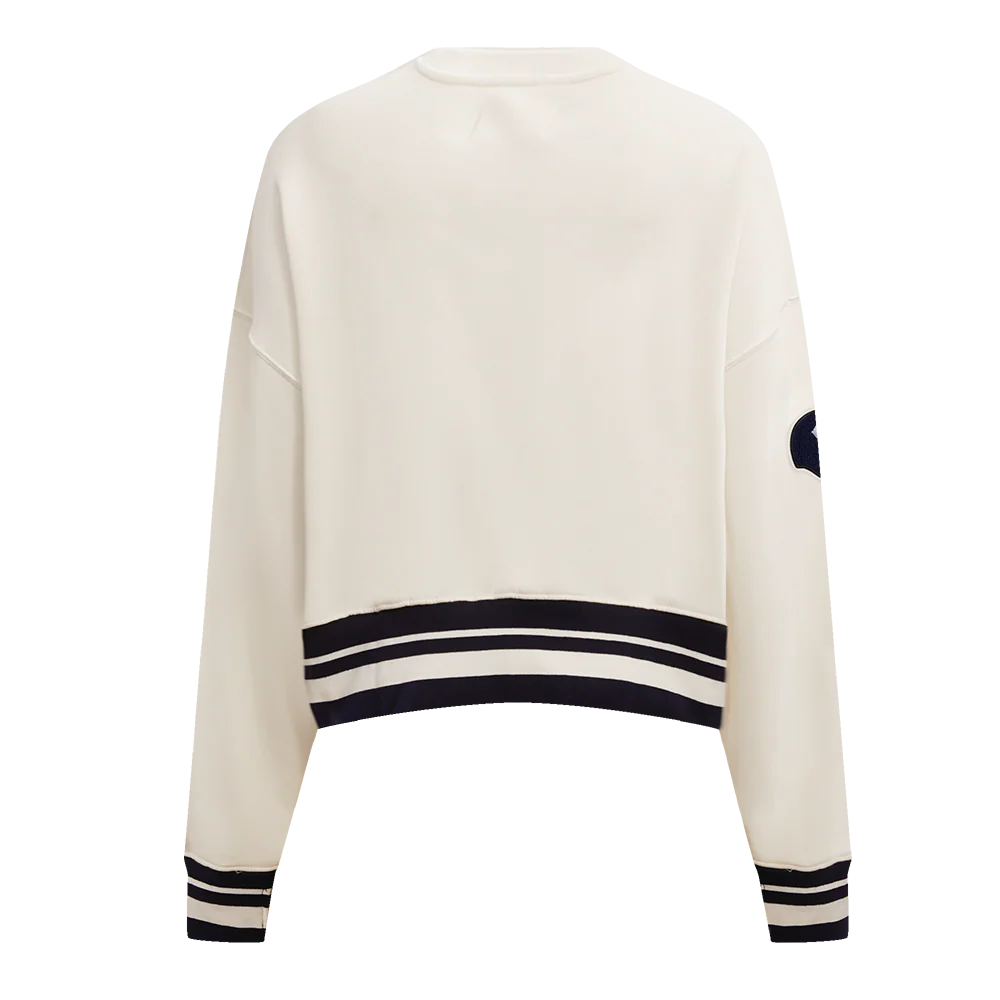 NFL CHICAGO BEARS RETRO CLASSIC WOMEN'S CREWNECK (EGGSHELL/MIDNIGHT NAVY) - Image 4