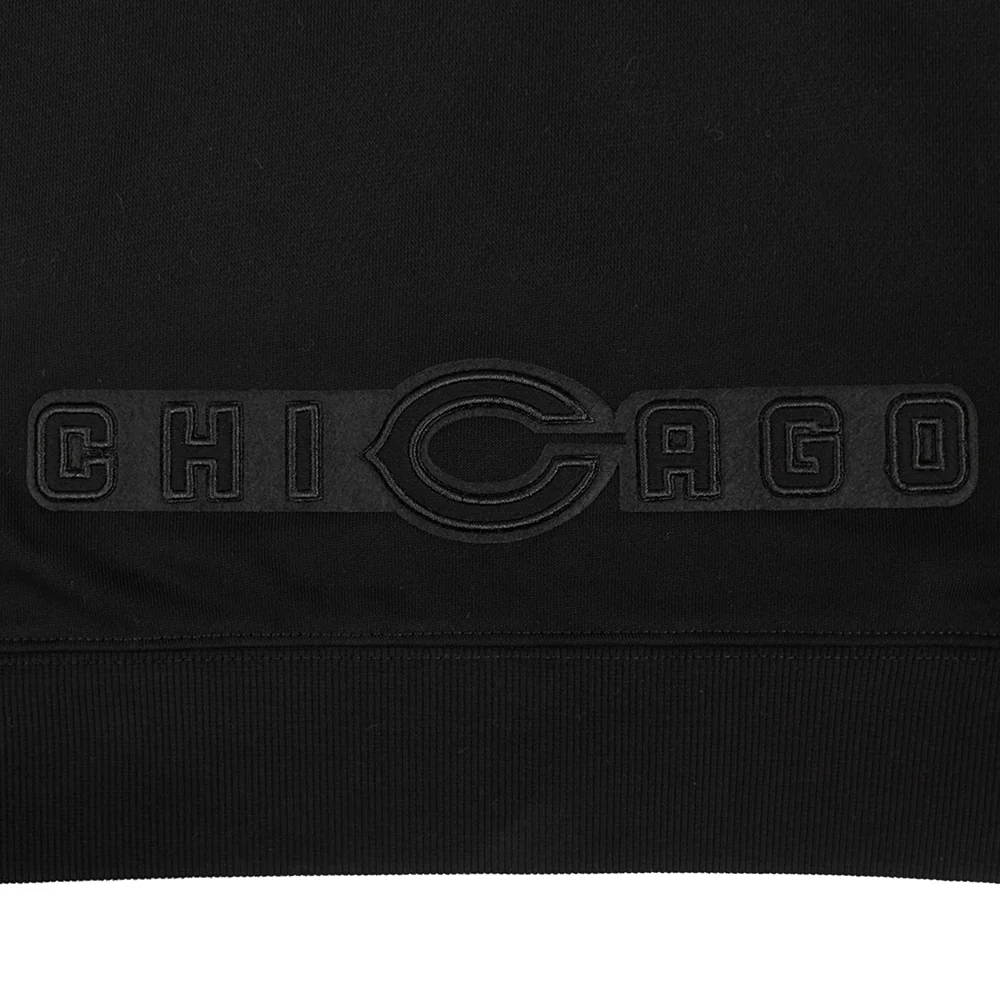 NFL CHICAGO BEARS NEUTRAL WOMEN'S CROPPED PULLOVER HOODIE (BLACK) - Image 6