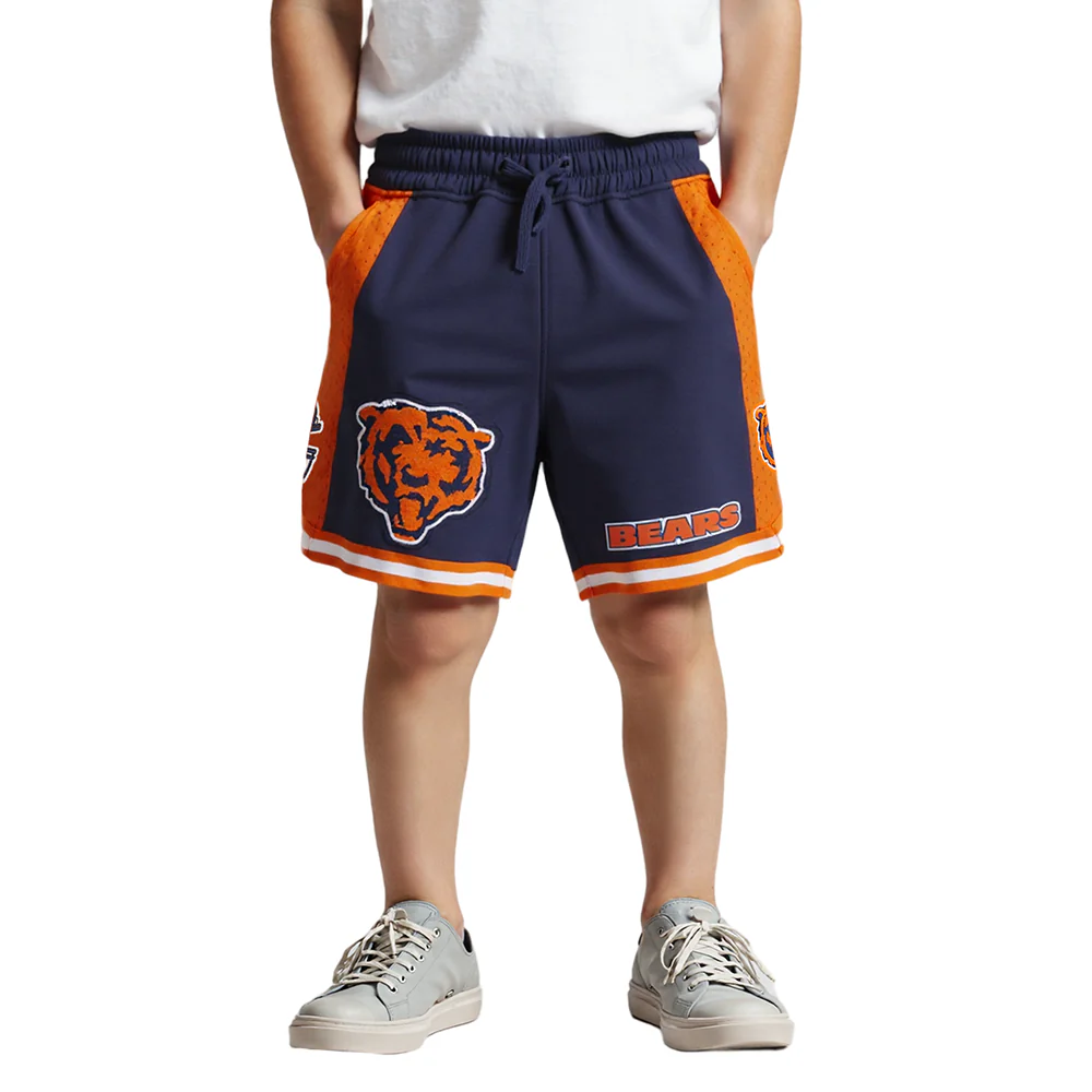 NFL CHICAGO BEARS CLASSIC LITTLE BOYS FLEECE 2.0 SHORT (MIDNIGHT NAVY/ORANGE)
