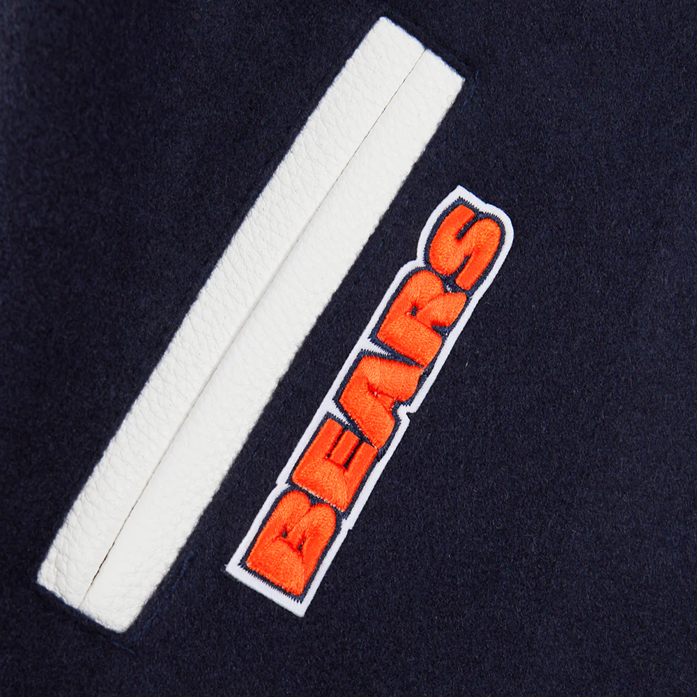 NFL CHICAGO BEARS CLASSIC LITTLE BOYS WOOL VARSITY JACKET (MIDNIGHT NAVY/WHITE) - Image 9