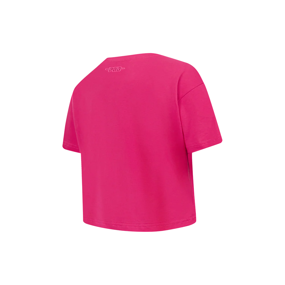 NFL CHICAGO BEARS TRIPLE PINK LITTLE GIRLS SHORT SLEEVE BOXY TEE (BEETROOT PURPLE) - Image 4
