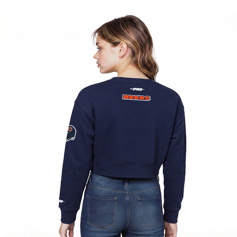 NFL CHICAGO BEARS CLASSIC LITTLE GIRL'S FLC CREWNECK (MIDNIGHT NAVY) - Image 2