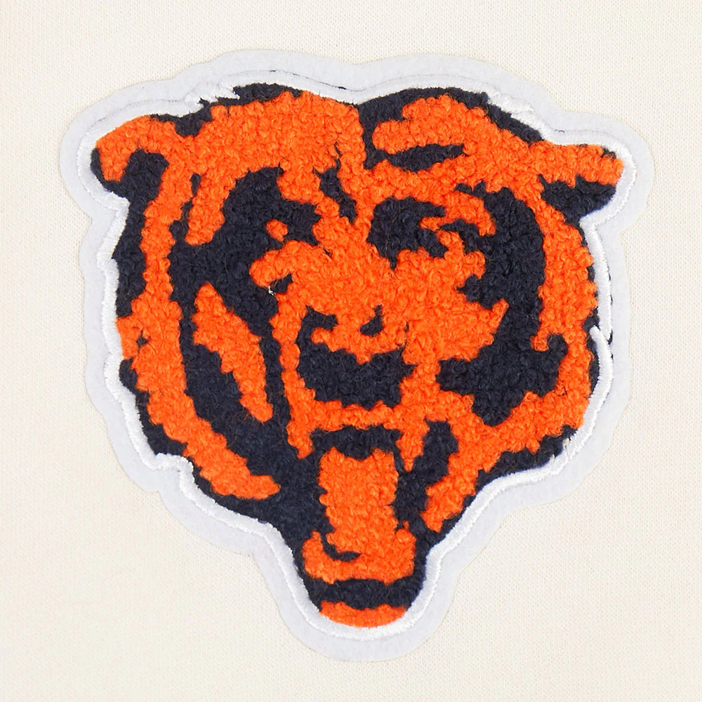 NFL CHICAGO BEARS RETRO CLASSIC LITTLE GIRL'S RIB FLC PO HOODIE (EGGSHELL/ MIDNIGHT NAVY) - Image 6