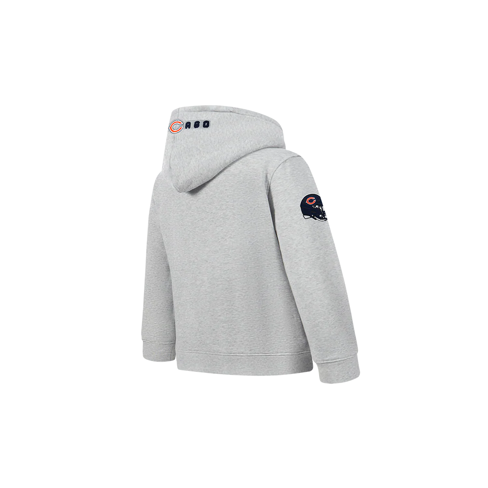 NFL CHICAGO BEARS CLASSIC CHENILLE TODDLER BOY'S FLEECE PO HOODIE (HEATHER GREY) - Image 4