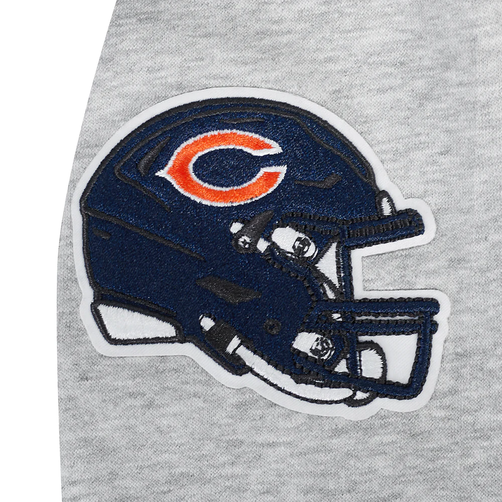 NFL CHICAGO BEARS CLASSIC CHENILLE TODDLER BOY'S FLEECE PO HOODIE (HEATHER GREY) - Image 6