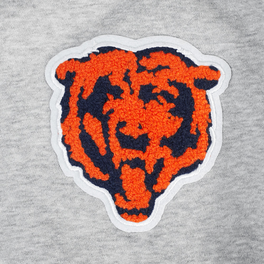 NFL CHICAGO BEARS CLASSIC CHENILLE TODDLER BOY'S FLEECE PO HOODIE (HEATHER GREY) - Image 7