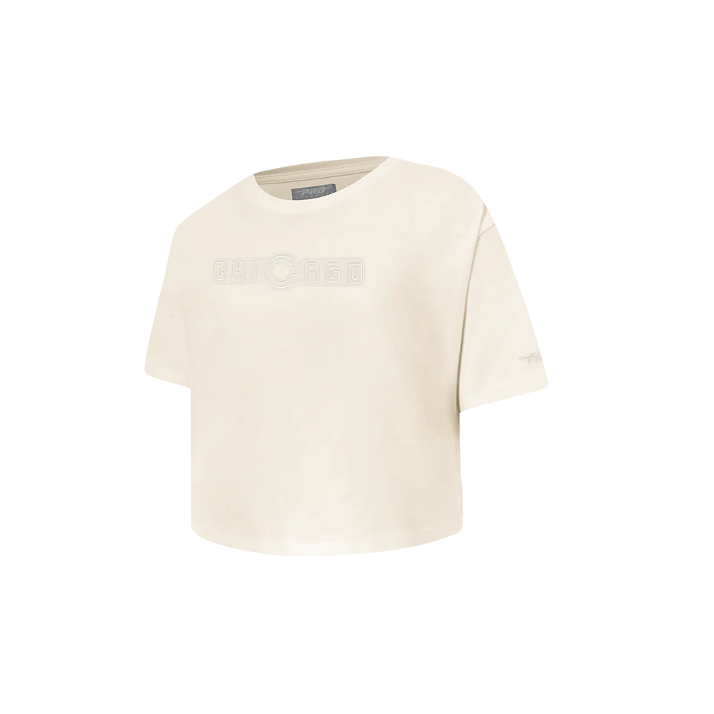 NFL CHICAGO BEARS NEUTRAL TODDLER GIRLS SHORT SLEEVE BOXY TEE (EGGSHELL) - Image 3