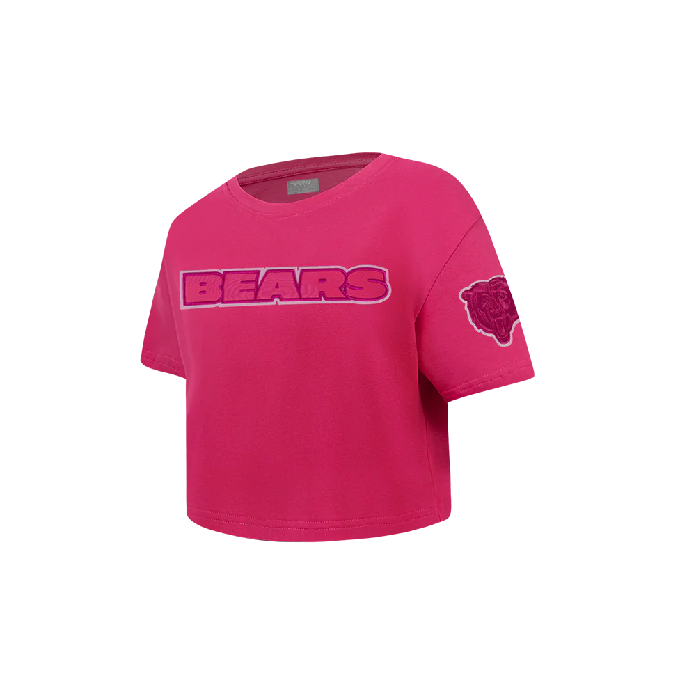 NFL CHICAGO BEARS TRIPLE PINK TODDLER GIRLS SHORT SLEEVE BOXY TEE (BEETROOT PURPLE) - Image 3