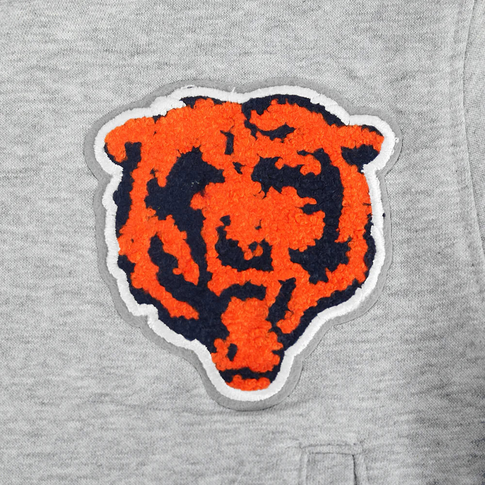 NFL CHICAGO BEARS CLASSIC TODDLER GIRL'S FLC FZ HOODIE (HEATHER GREY) - Image 6