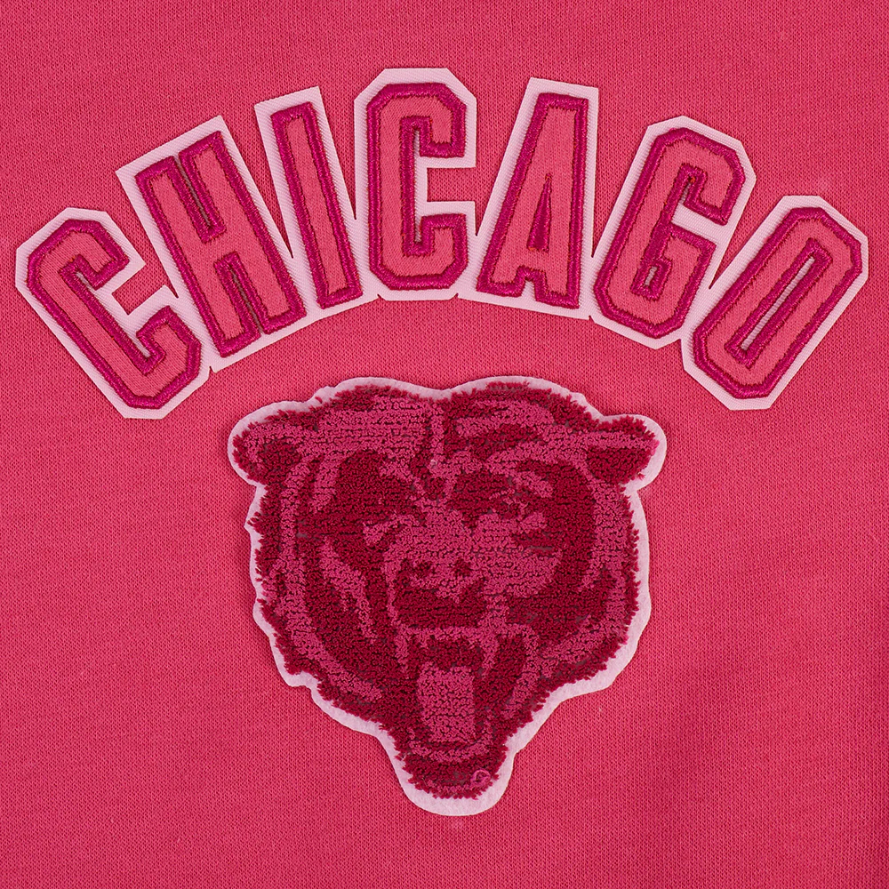 NFL CHICAGO BEARS TRIPLE PINK TODDLER GIRLS FLEECE CREWNECK (BEETROOT PURPLE) - Image 5
