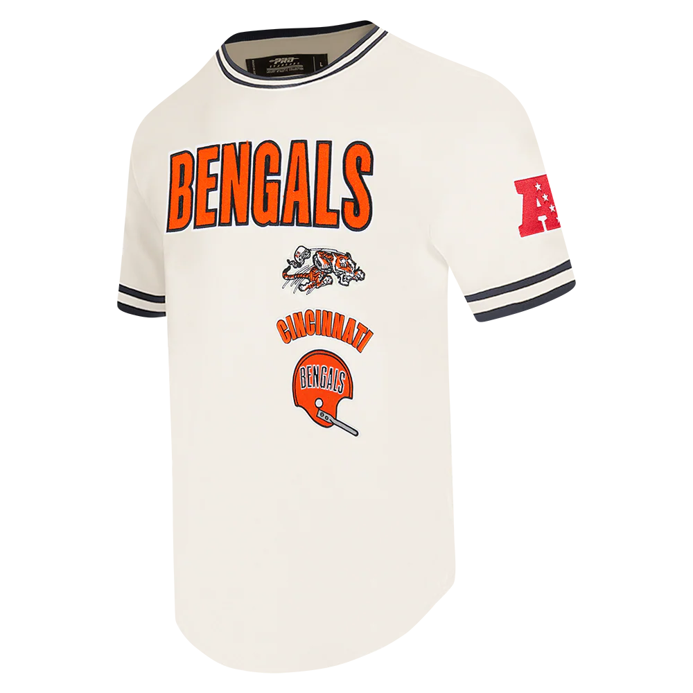 NFL CINCINNATI BENGALS RETRO CLASSIC MEN'S TEE (EGGSHELL/ BLACK) - Image 3