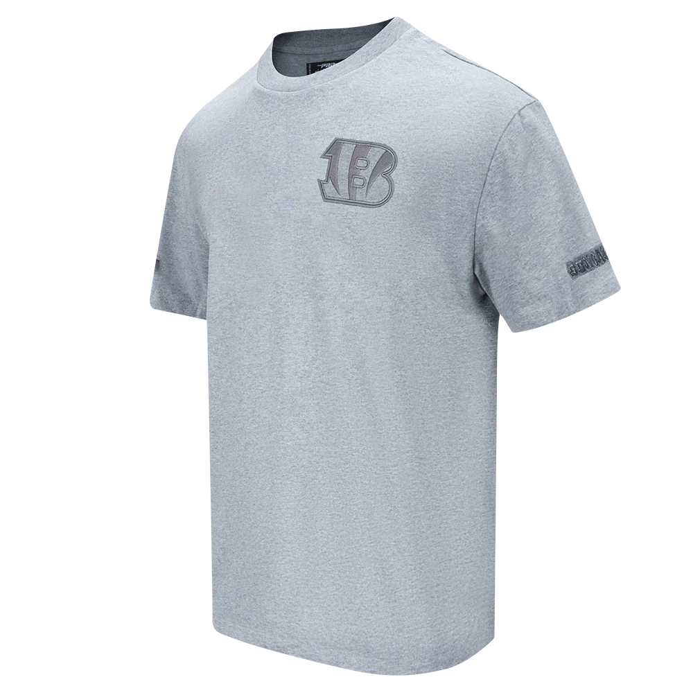 NFL CINCINNATI BENGALS NEUTRAL MEN'S DROP SHOULDER TEE (DARK HEATHER GRAY) - Image 2