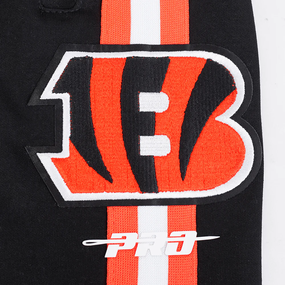 NFL CINCINNATI BENGALS JOE BURROW #9 MEN'S SHORT (BLACK/ORANGE) - Image 5