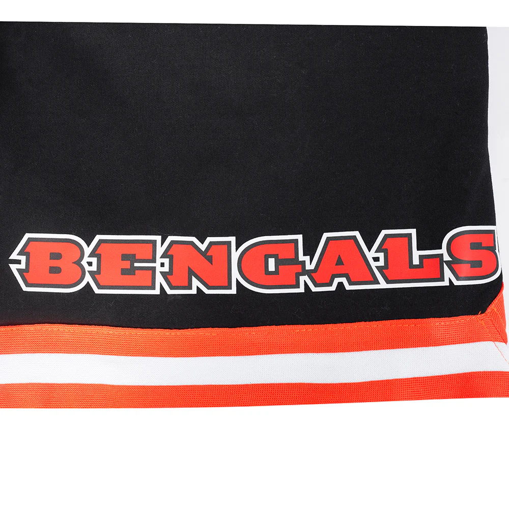 NFL CINCINNATI BENGALS JOE BURROW #9 MEN'S SHORT (BLACK/ORANGE) - Image 8