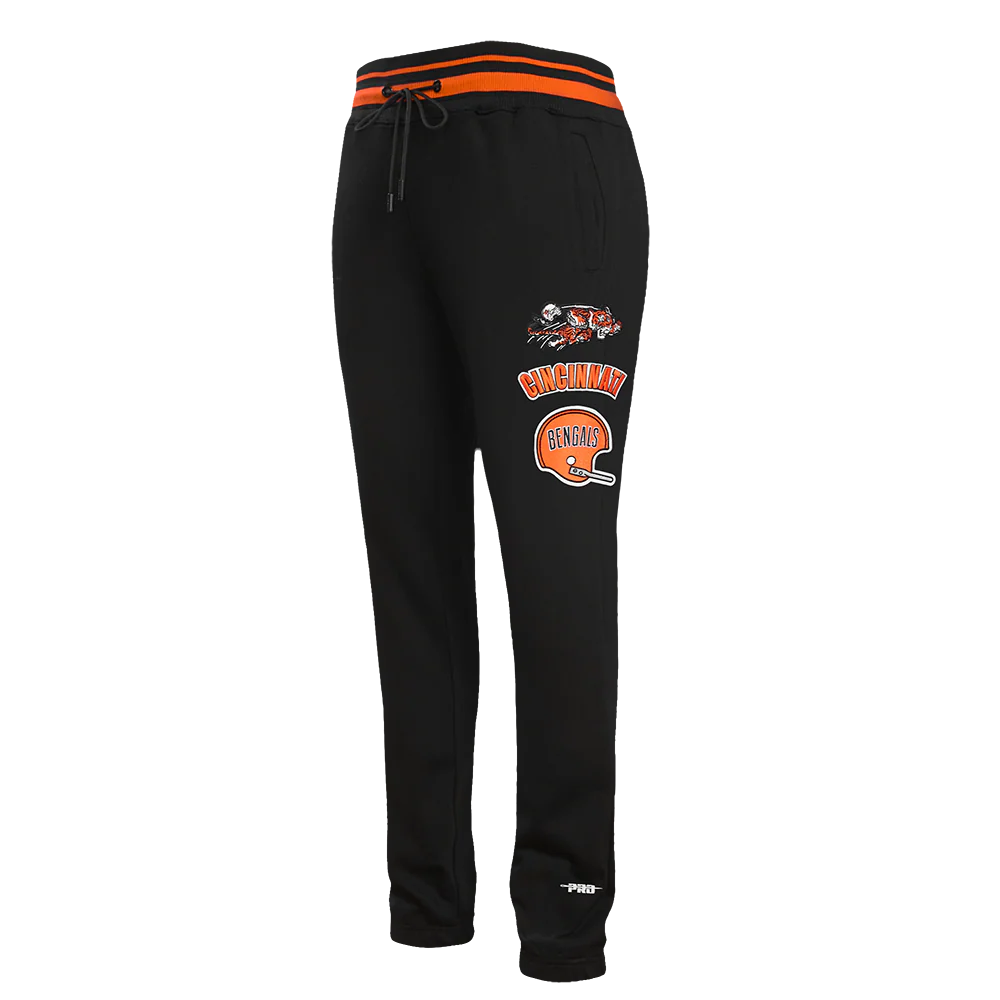 NFL CINCINNATI BENGALS RETRO CLASSIC MEN'S SWEATPANT (BLACK/ORANGE)