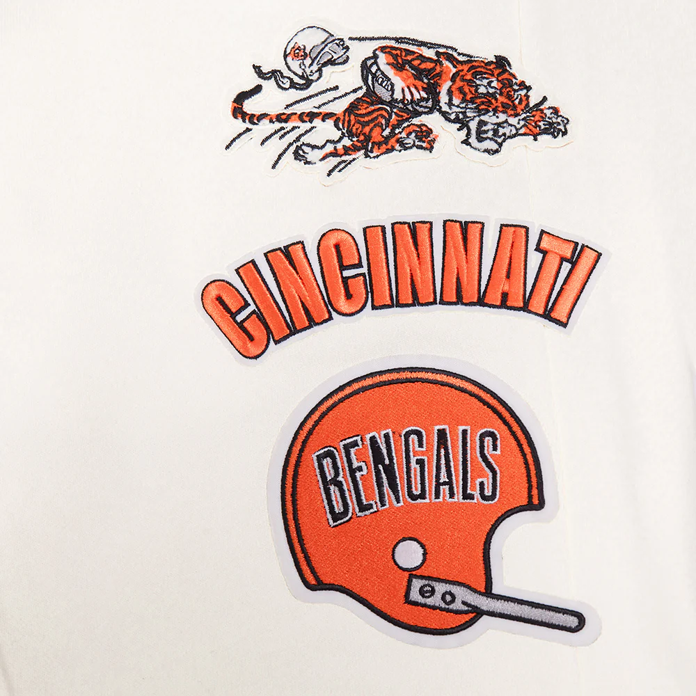 NFL CINCINNATI BENGALS RETRO CLASSIC MEN'S SWEATPANT (EGGSHELL/ BLACK) - Image 6